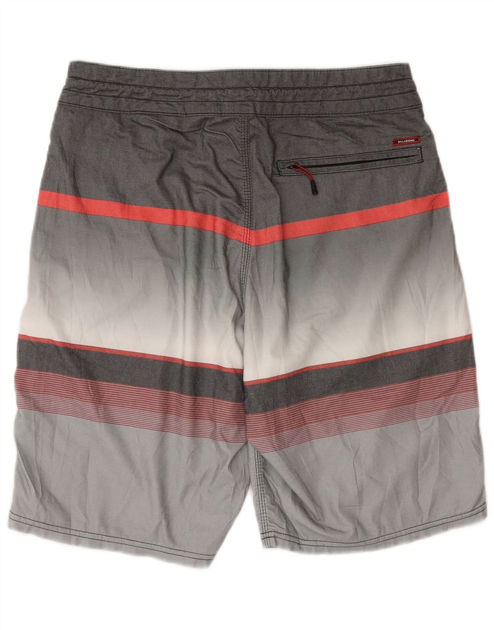 BILLABONG Herren-Badeshorts, klein, grau gestreift, Baumwolle