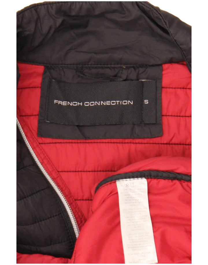 French Connection Herren Wattierte Jacke UK 36 Small Schwarz Polyamid