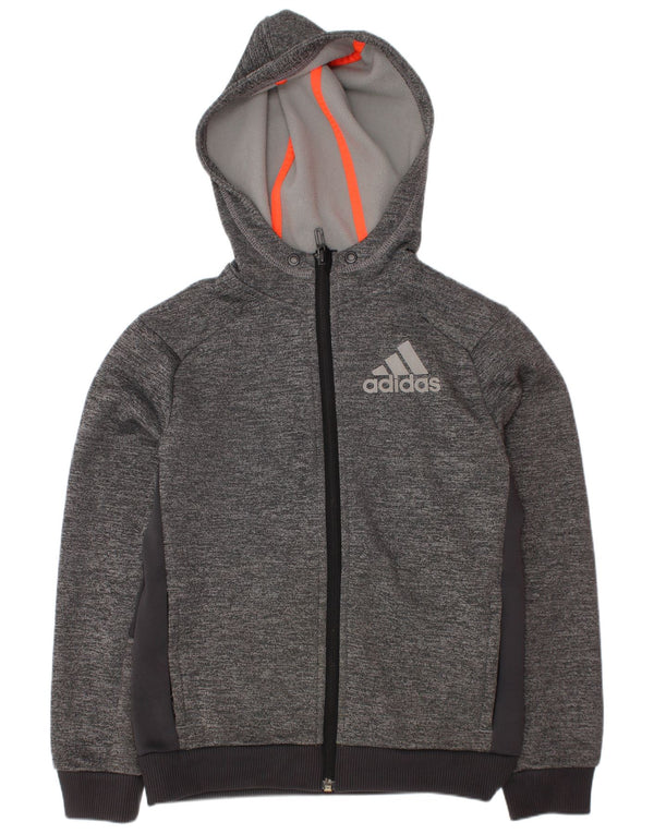 Adidas Jungen Climawarm Graphic Zip Hoodie Pullover 9–10 Jahre Grau