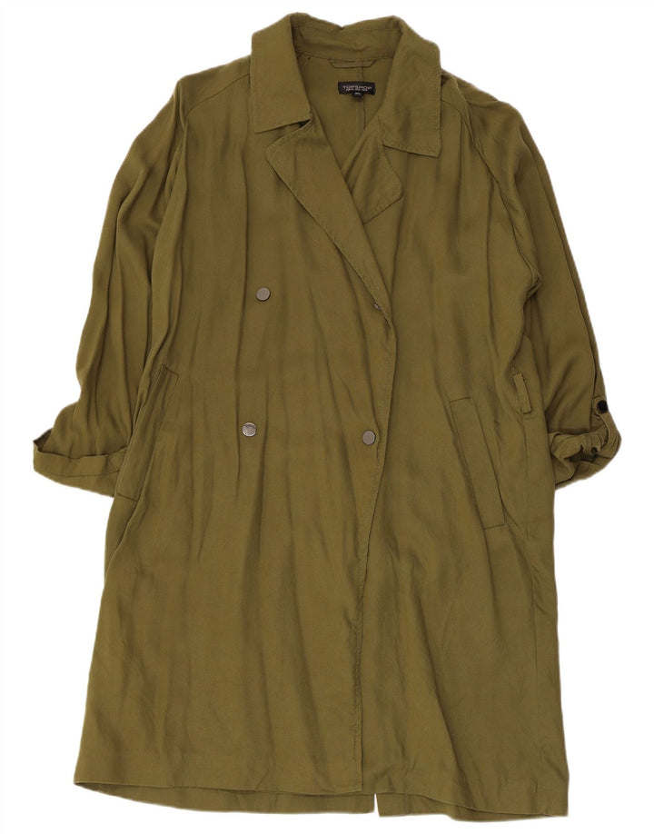 Topshop Damen-Trenchcoat in Übergröße, UK 12, mittleres Khaki, Lyocell