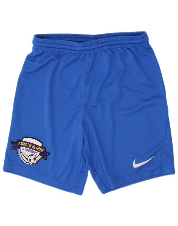 Nike Dri Fit Grafik-Sportshorts für Jungen, 10–11 Jahre, mittelblaues Polyester