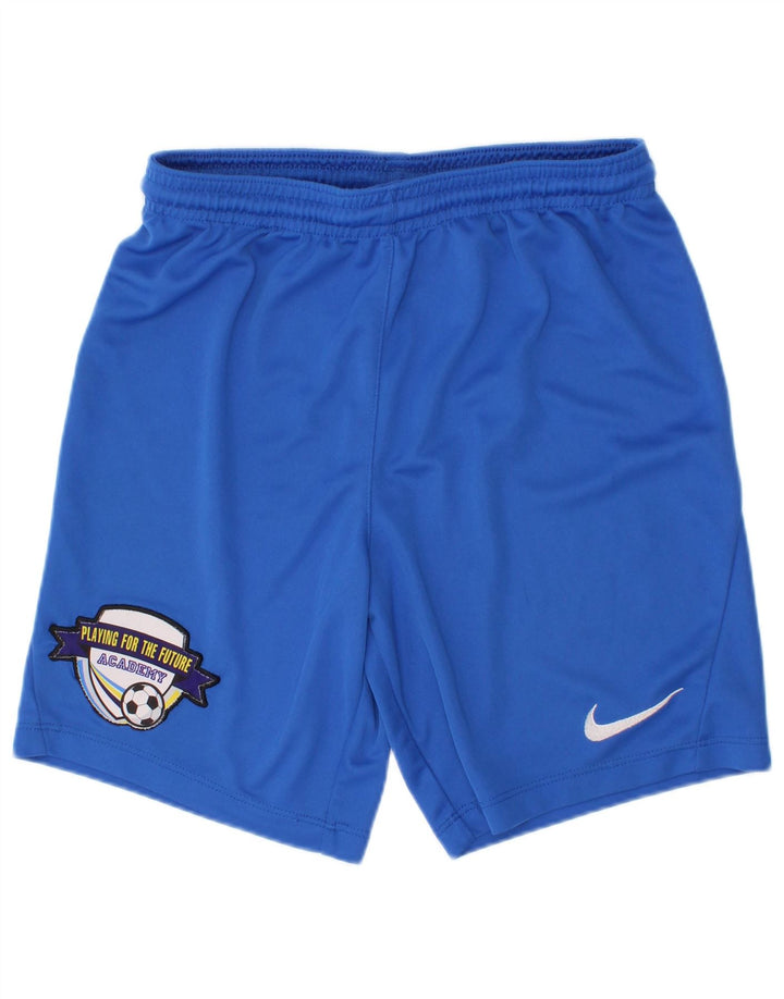 Nike Dri Fit Grafik-Sportshorts für Jungen, 10–11 Jahre, mittelblaues Polyester
