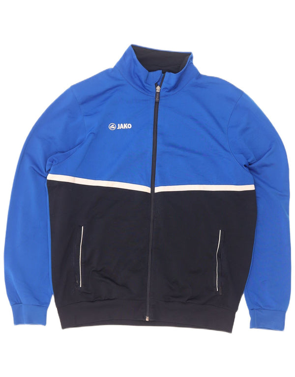 Jako Herren-Trainingsanzug-Top-Jacke, kleines blaues Farbblock-Polyester