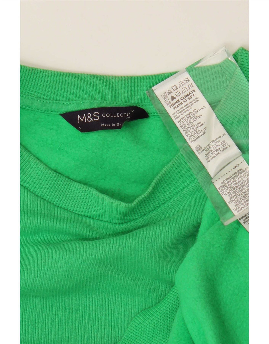 Marks & Spencer Damen-Sweatshirt in Übergröße, Gr. 10, Größe S, Grün, Baumwolle