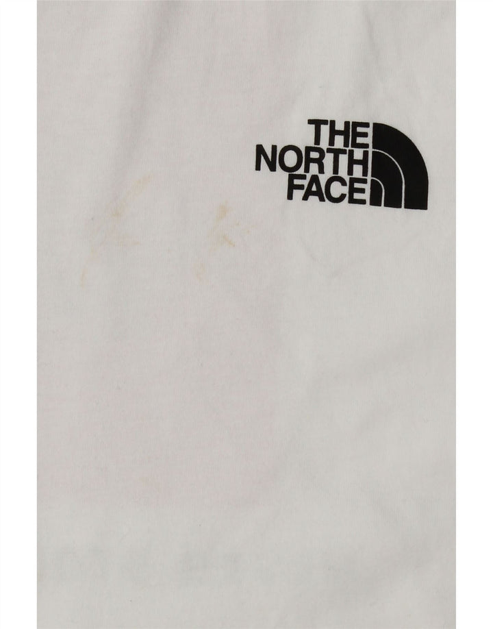 THE NORTH FACE Mens Graphic T-Shirt Top Small White Cotton