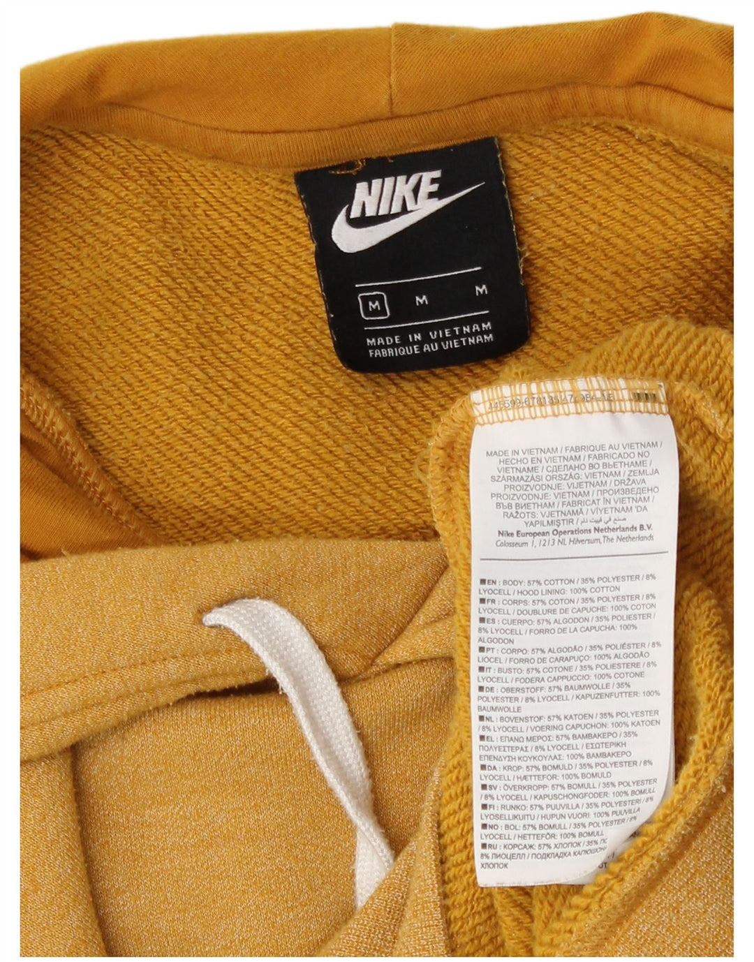 Nike Herren-Kapuzenpullover mit Grafik, mittelgelbe Baumwolle