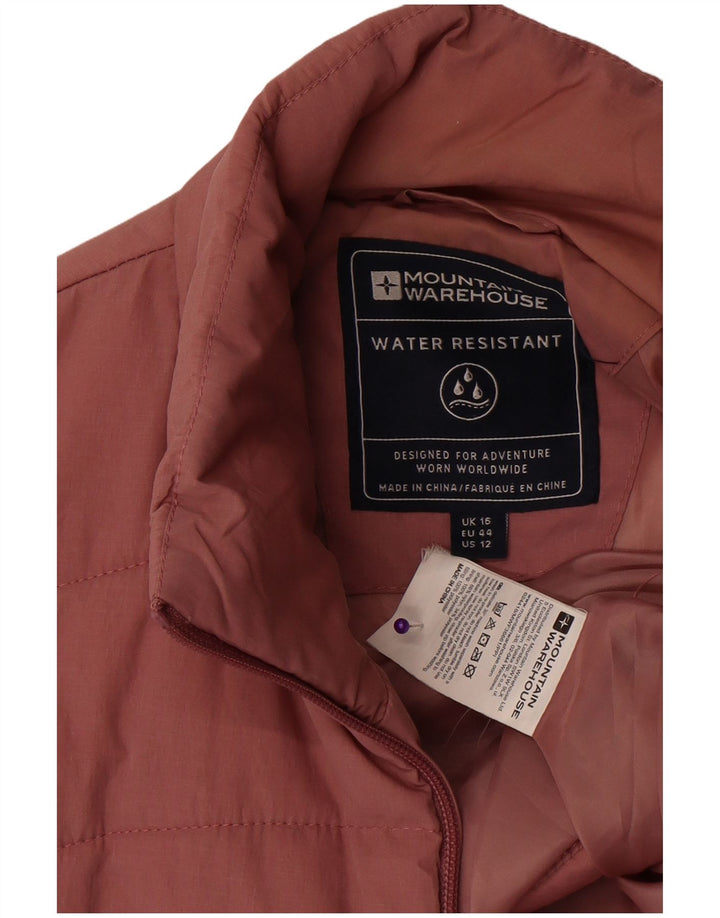 Mountain Warehouse Ärmellose Damen-Regenjacke, UK 16, Größe L, Rosa, Polyester
