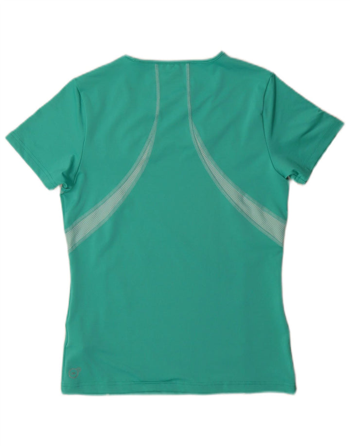 Puma Damen T-Shirt Top UK 12 Mittelgrünes Colourblock-Polyester