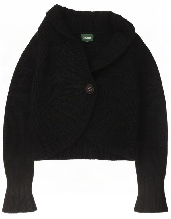 Hobbs Damen Crop Cardigan Pullover UK 10 Small Schwarz
