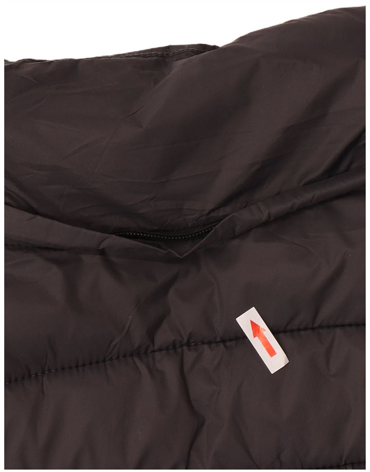Superdry Damen Wattierte Jacke UK 16 Large Graues Nylon