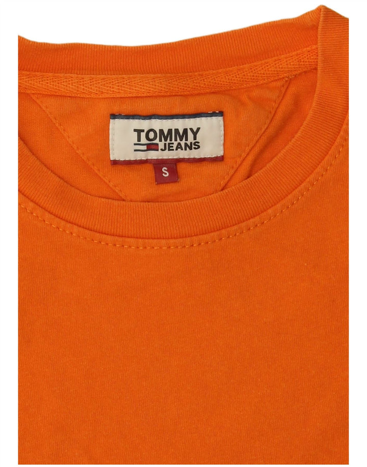 Tommy Hilfiger Herren T-Shirt Top Small Orange Baumwolle