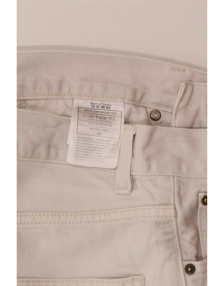Carhartt Herren Slim Jeans W28 L28 Weiße Baumwolle