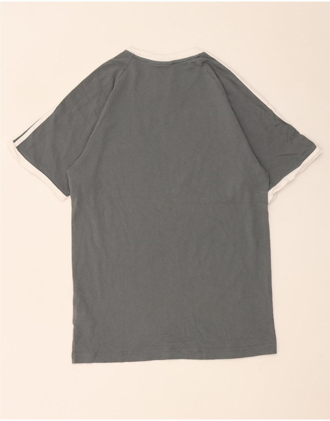 Adidas Herren T-Shirt Top Small Grau Colourblock Baumwolle