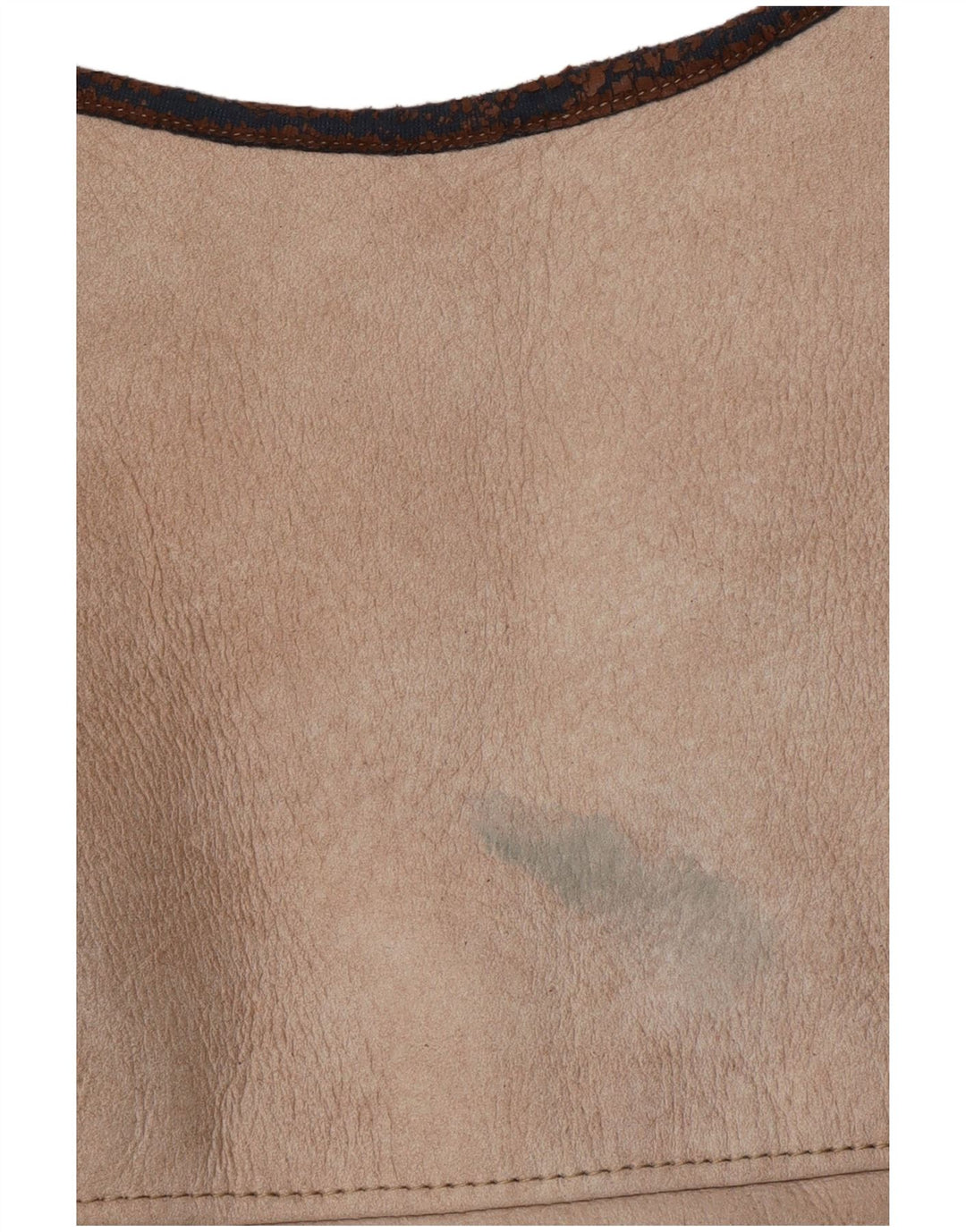 VINTAGE Damen Sherpa Gilet UK 14 Medium Beige