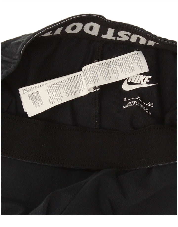 Nike Womens Graphic Leggings UK 10 Small Schwarz Baumwolle