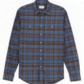 American Eagle Herren-Flanellhemd mit entspannter Passform, groß, blau, kariert, Baumwolle