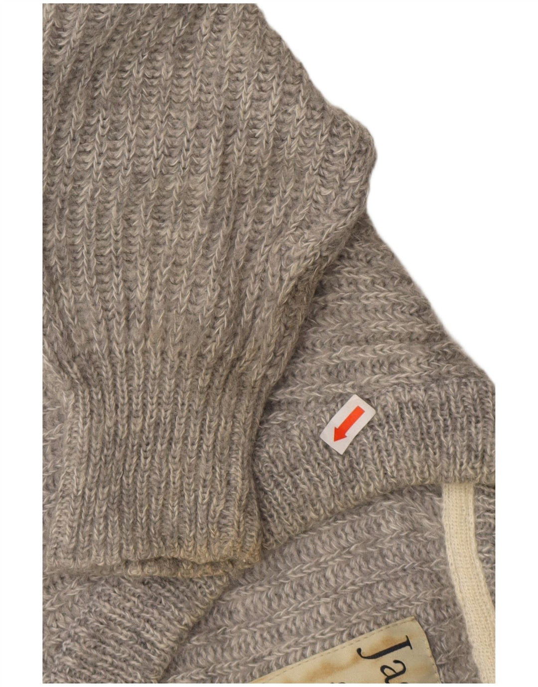 Jack Wills Damen-Pullover mit V-Ausschnitt, Gr. 8, Grau, Polyester