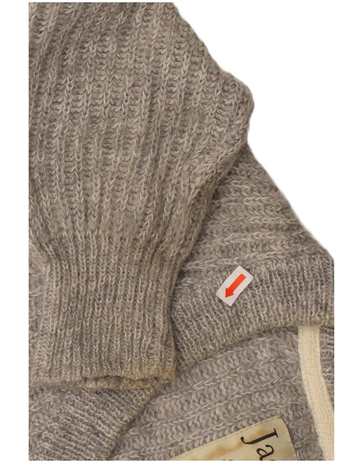 Jack Wills Damen-Pullover mit V-Ausschnitt, Gr. 8, Grau, Polyester
