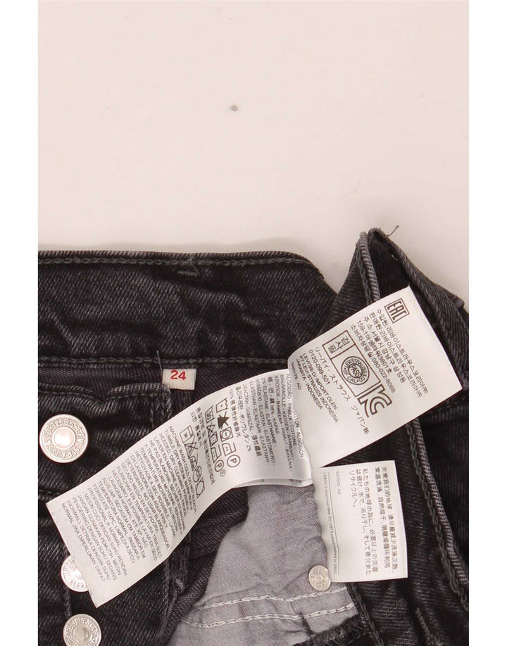 Levi's Damen Slim Jeans W24 L28 Graue Baumwolle
