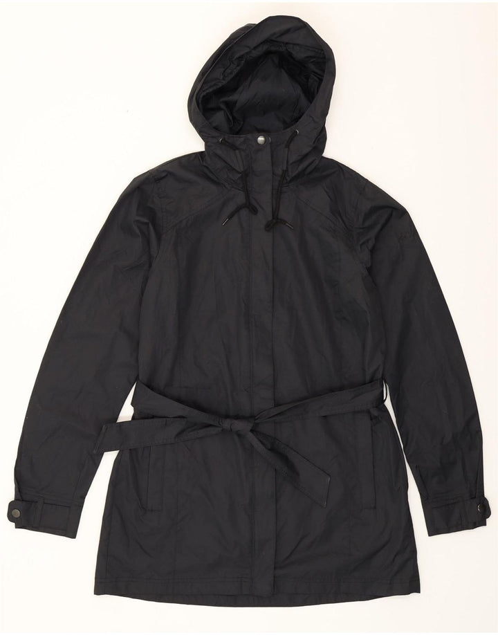 COLUMBIA Womens Omni-Shield Hooded Raincoat UK 12 Medium Black Nylon Vintage Columbia and Second-Hand Columbia from Messina Hembry 
