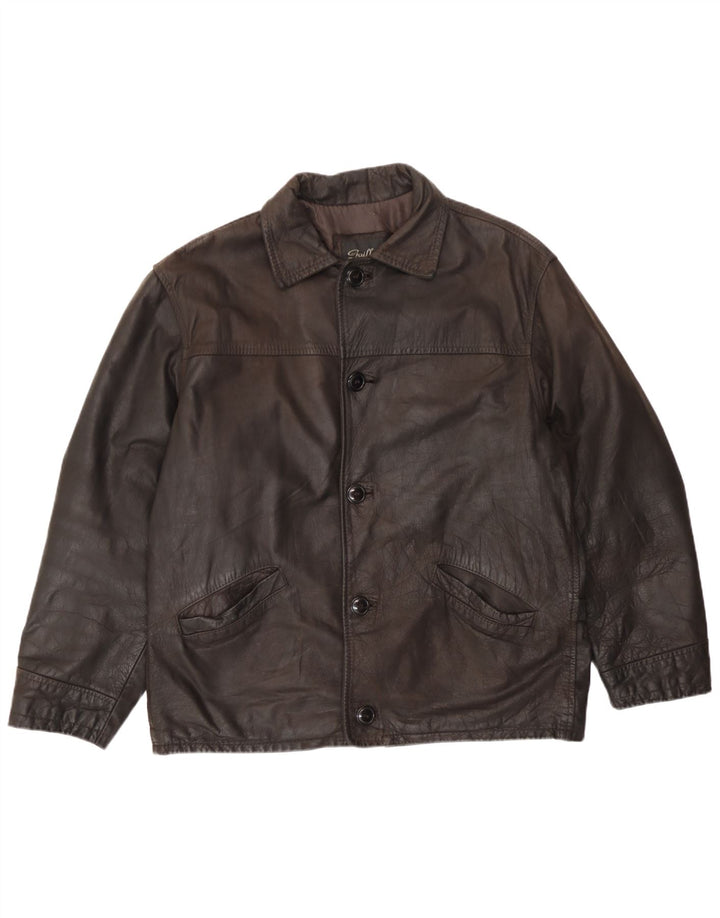 Vintage Herren Lederjacke IT 50 Großes braunes Leder