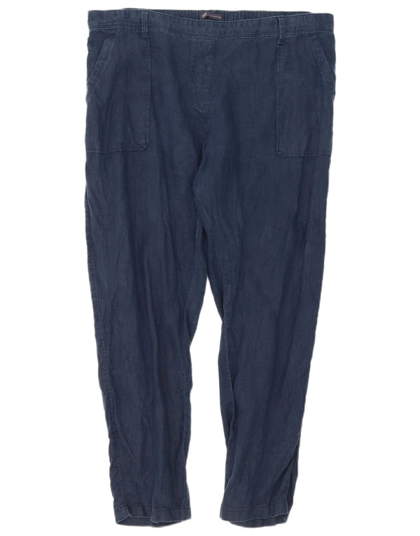 Marks & Spencer Slim Chino-Hose für Damen, UK 16, Größe L W38 L27, Marineblau