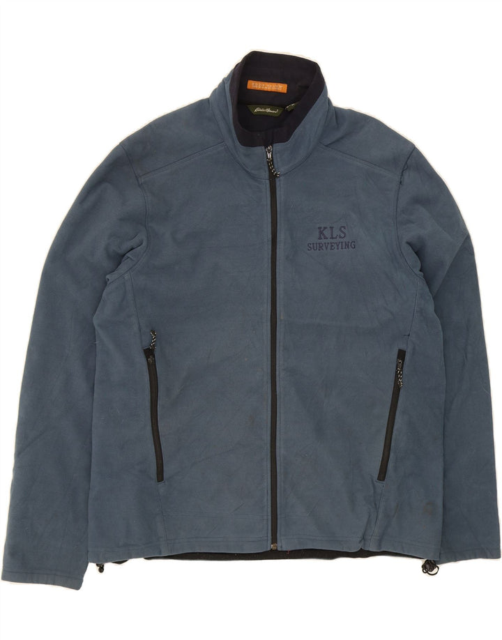 EDDIE BAUER Mens Fleece Jacket UK 42 XL Blue Polyester Vintage Eddie Bauer and Second-Hand Eddie Bauer from Messina Hembry 