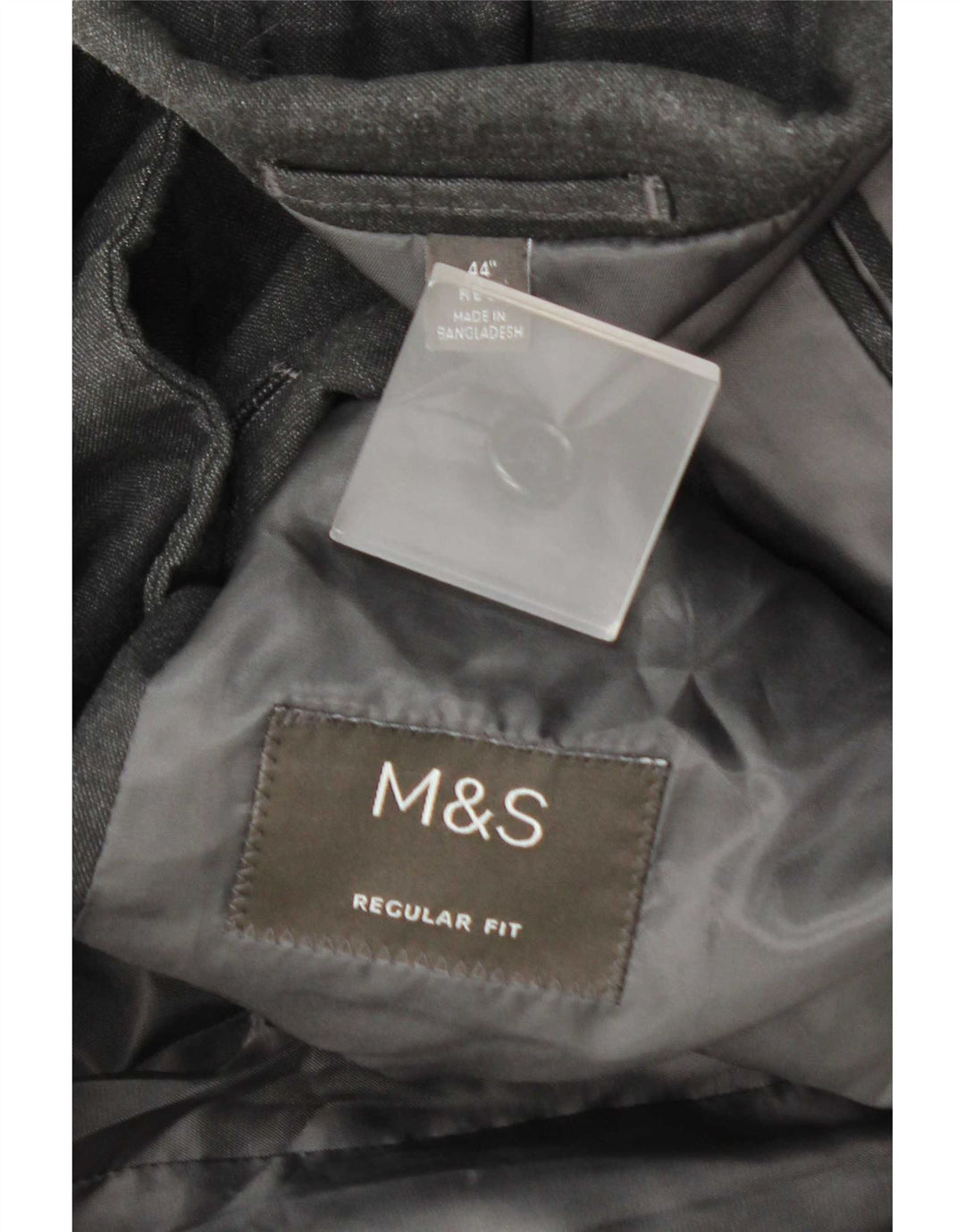 Marks & Spencer Herren-Blazer mit 2 Knöpfen, reguläre Passform, Größe 44, XL, Grau