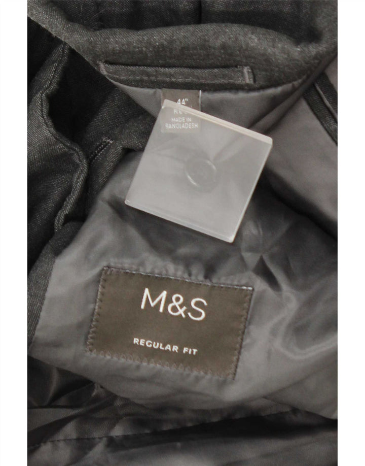 Marks & Spencer Herren-Blazer mit 2 Knöpfen, reguläre Passform, Größe 44, XL, Grau