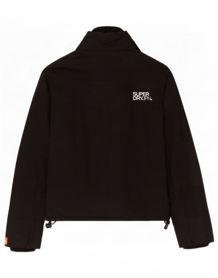 Superdry Damen Windjacke UK 14 Mittelschwarzes Polyester
