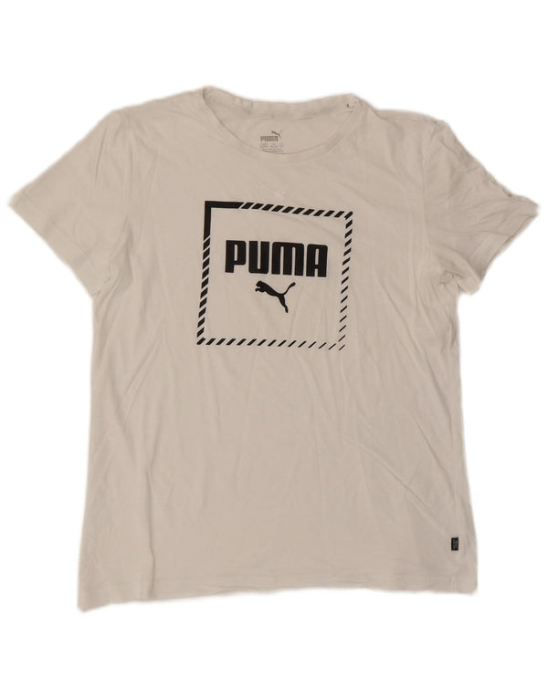 Puma Jungen Graphic T-Shirt Top 15-16 Jahre XL Weiß