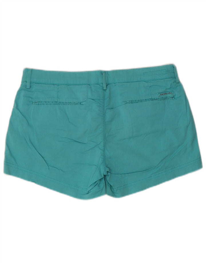 U.S. Polo Assn. Damen Hotpants W31 Mitteltürkis Baumwolle
