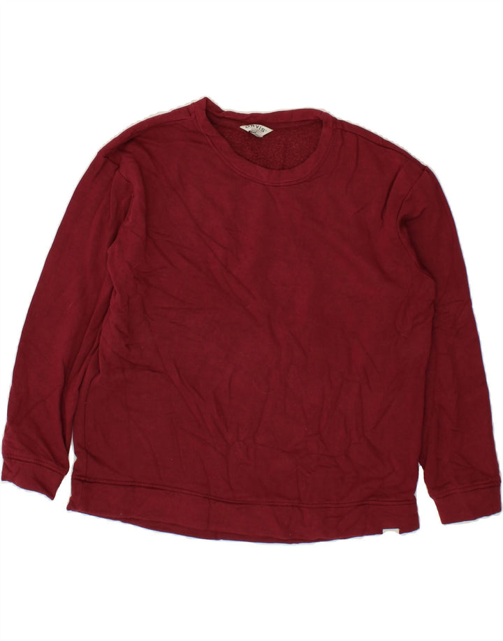 ORVIS Womens Oversized Sweatshirt Jumper UK 16 Large Maroon Modal Vintage Orvis and Second-Hand Orvis from Messina Hembry 