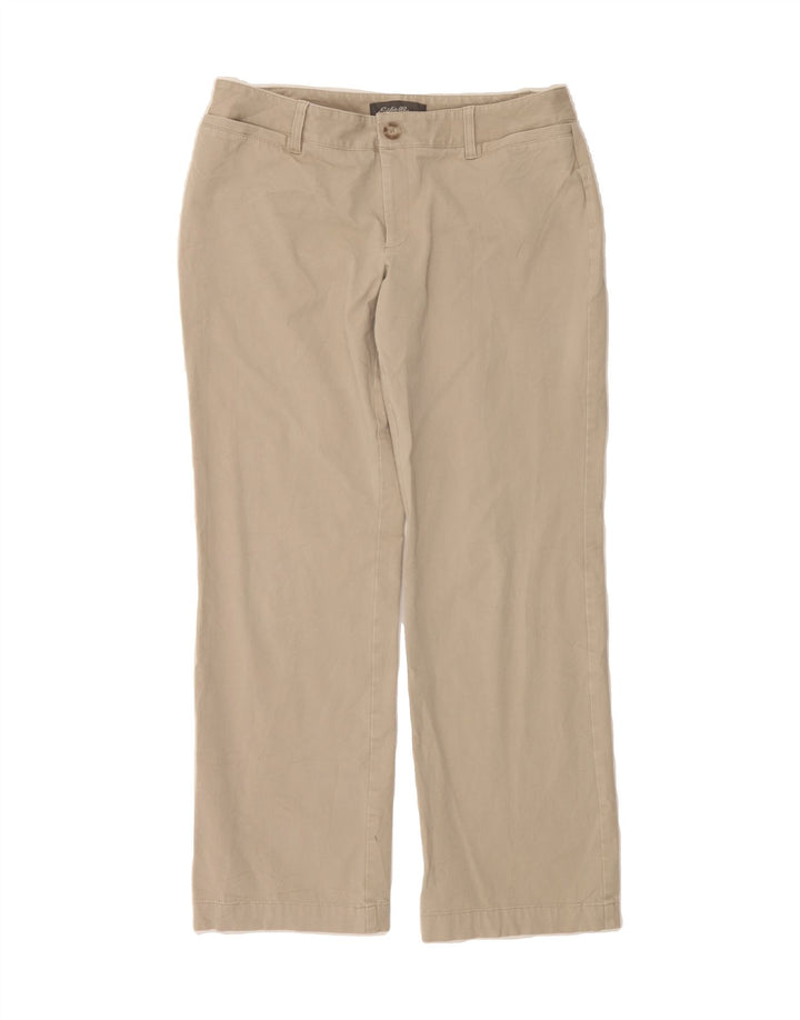 EDDIE BAUER Womens Casual Trousers US 12 Large W32 L30 Beige Vintage Eddie Bauer and Second-Hand Eddie Bauer from Messina Hembry 