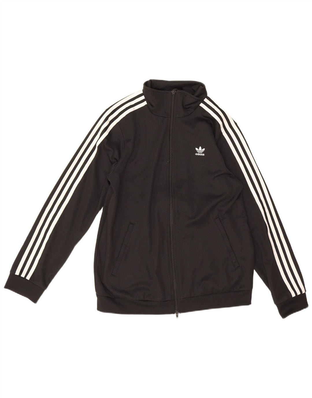 Adidas Damen Trainingsanzug Top Jacke UK 12 Medium Schwarz Baumwolle