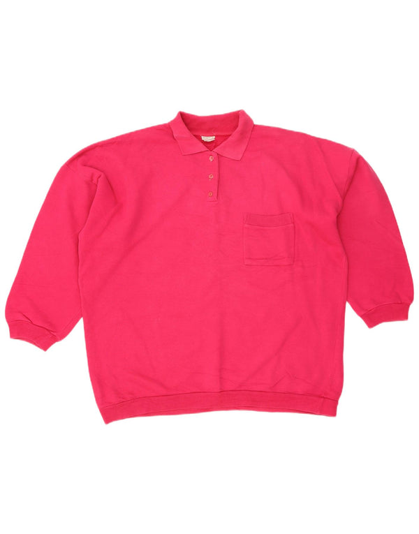 Benetton Damen-Sweatshirt in Übergröße mit Rollkragen, Gr. 10, Rosa