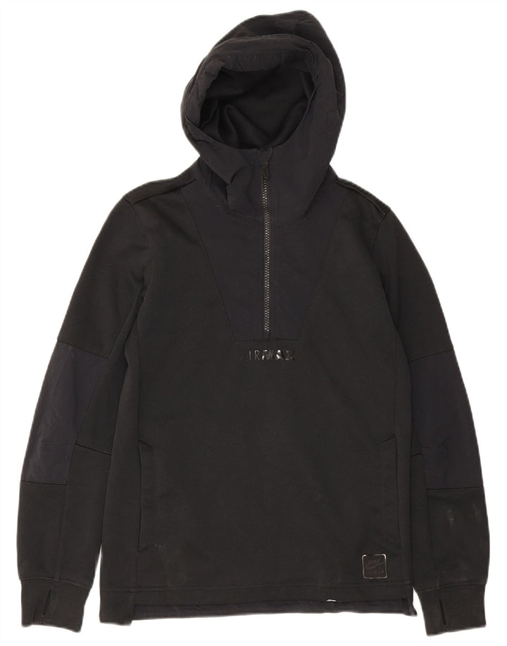 Nike Jungen Kapuzenpullover mit Reißverschluss, 12–13 Jahre, Größe L, Schwarz, Polyester