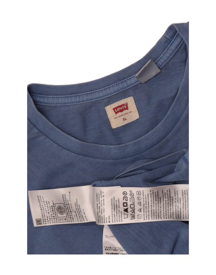 Levi's Herren T-Shirt Top XL Blau Baumwolle