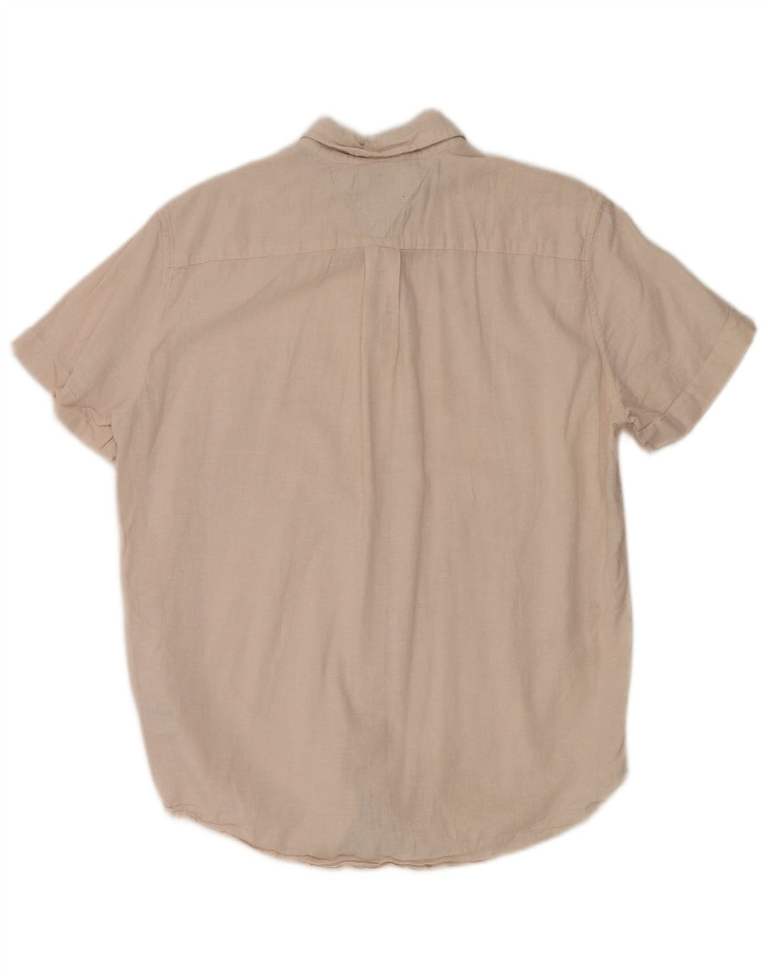Tommy Hilfiger Herren-Hemd, kurzärmelig, normale Passform, groß, beige, Leinen