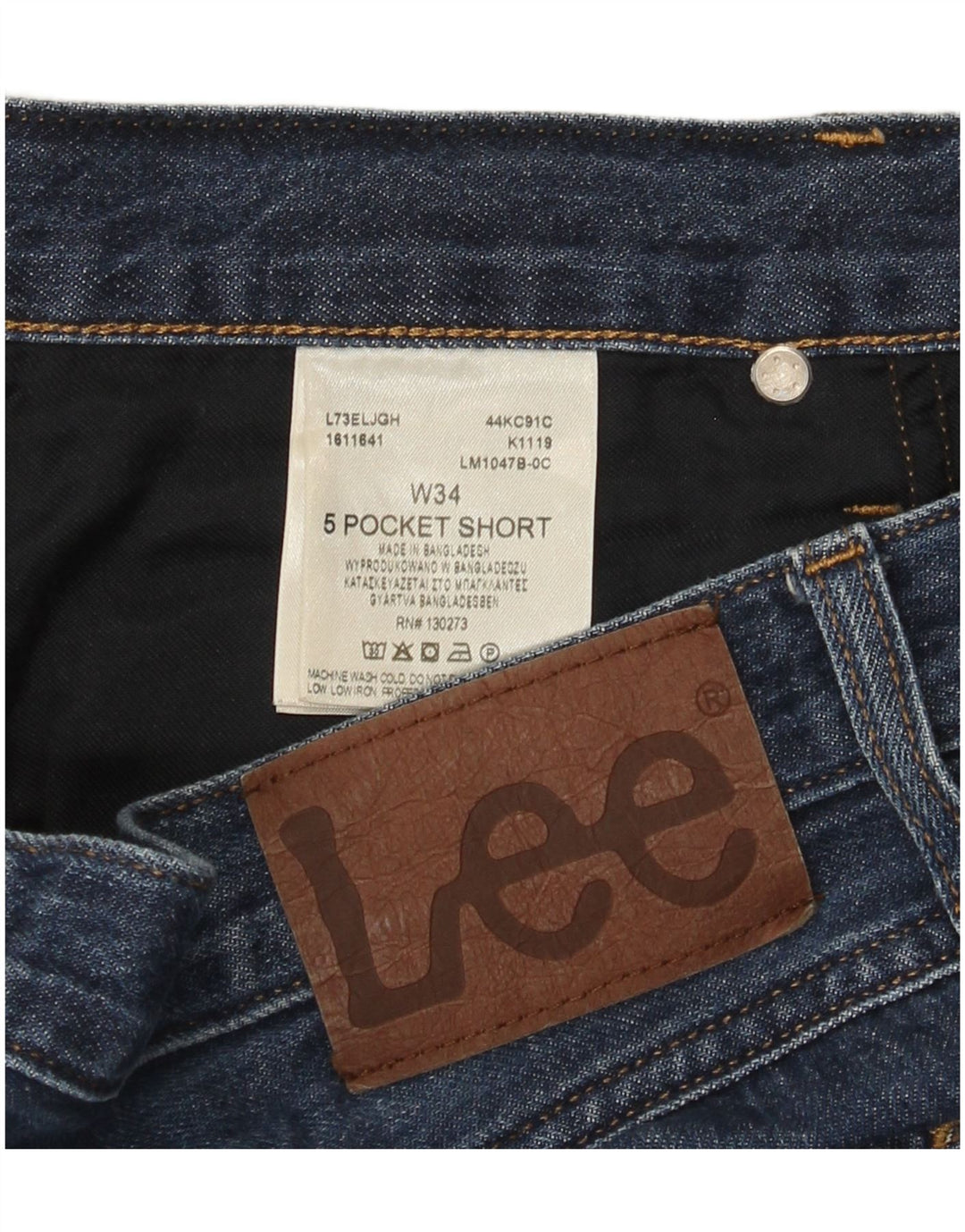 Lee Herren-Jeansshorts, W34, Größe L, Blau, Baumwolle
