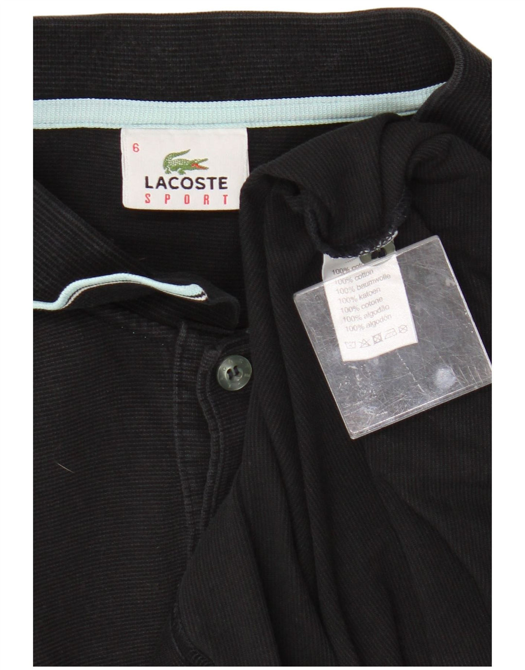 Lacoste Herren-Poloshirt, Größe 6 XL, schwarze Baumwolle