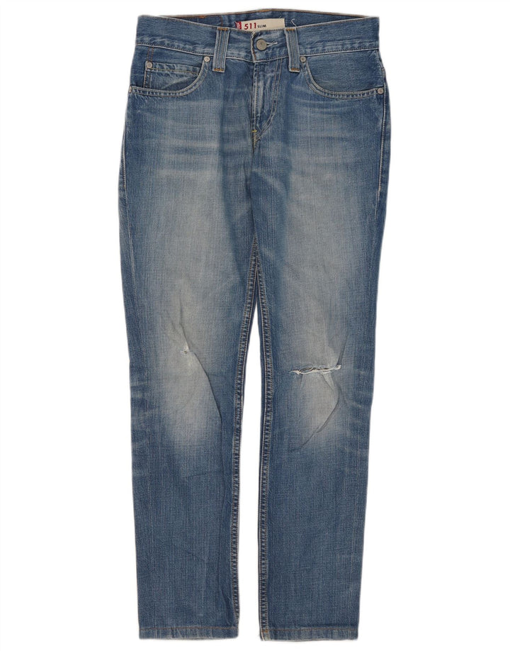 Levi's Damen 511 Slim Jeans W30 L28 Blau