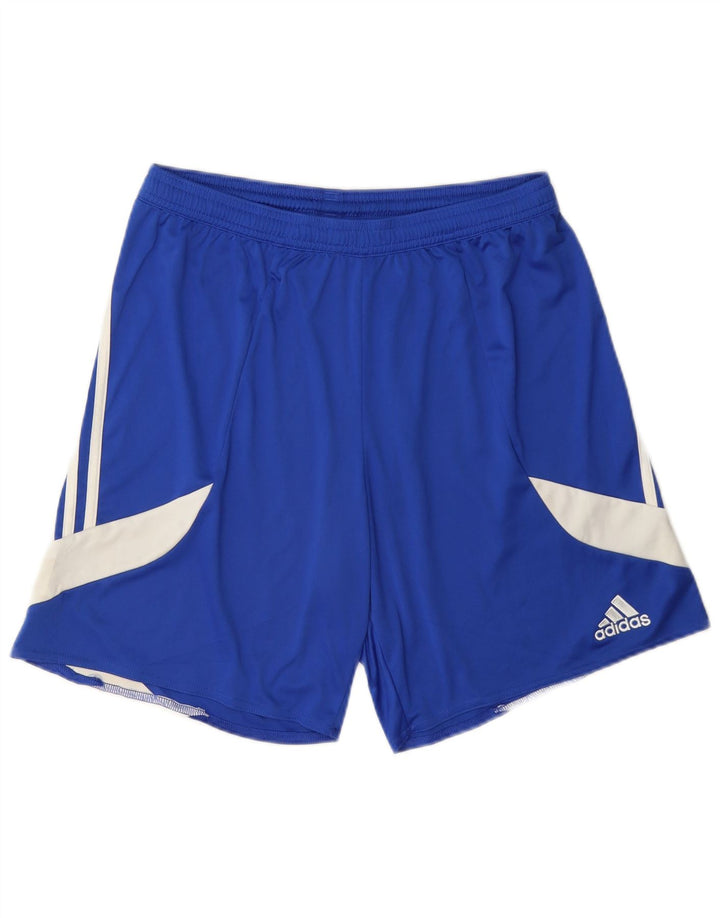 Adidas Herren Climalite Sport Shorts Mittelblaues Colourblock-Polyester