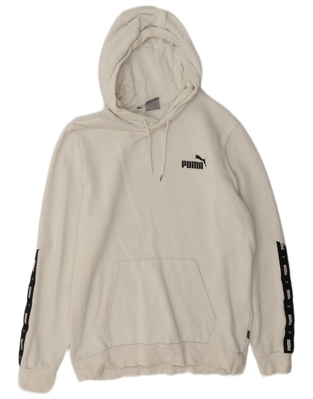 Puma Herren Graphic Hoodie Pullover Mittelweiße Colourblock-Baumwolle