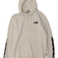Puma Herren Graphic Hoodie Pullover Mittelweiße Colourblock-Baumwolle