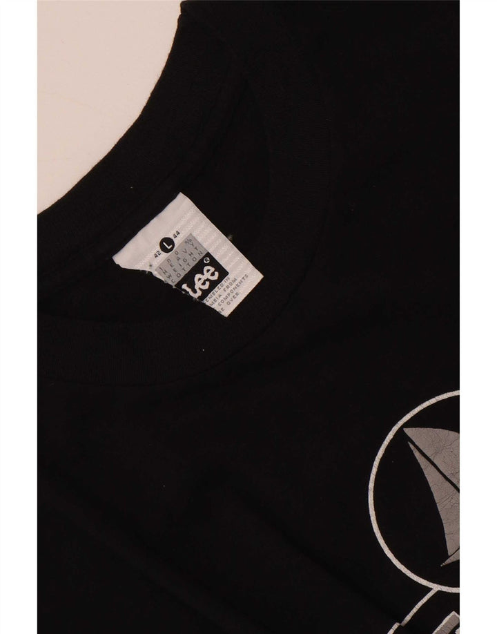 Lee Herren San Francisco Graphic T-Shirt Top Large Schwarz
