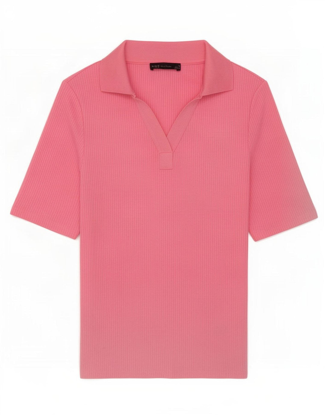Marks & Spencer Damen Poloshirt UK 12 Mittelrosa Polyester
