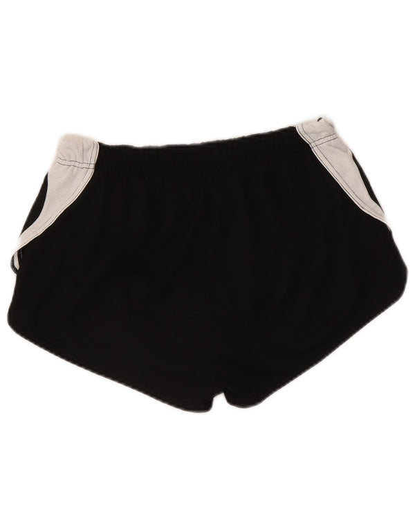 Asics Damen Graphic Sport Shorts UK 10 Small Schwarzes Colourblock-Polyester