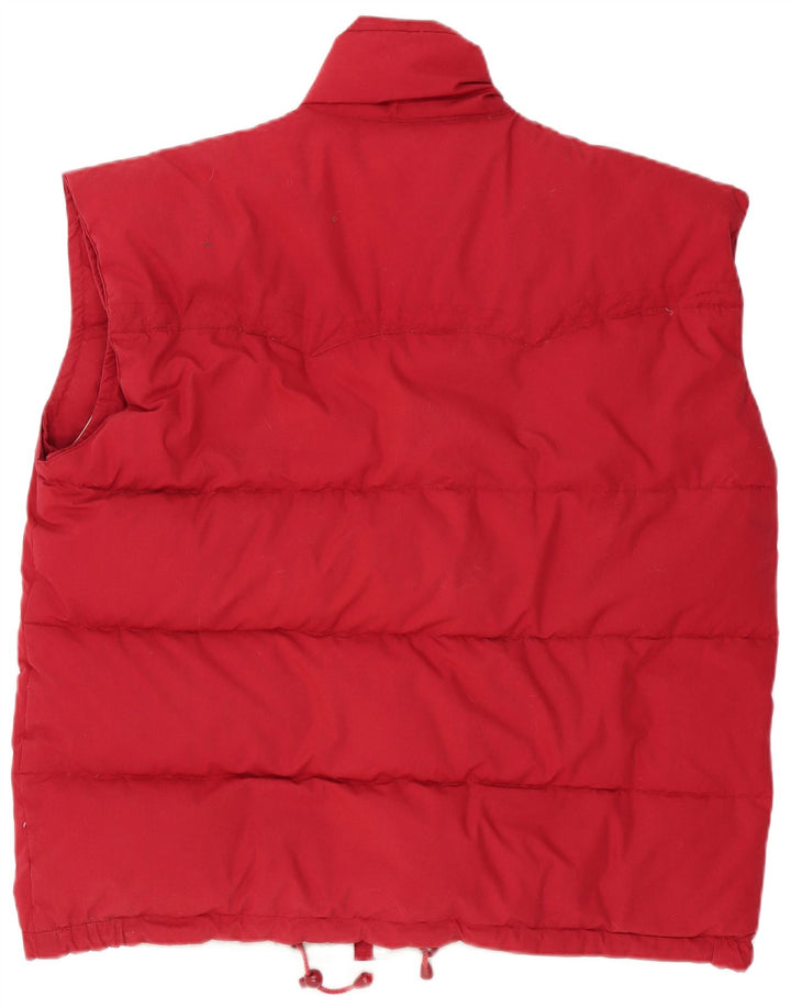 Vintage Herren Wattierte Weste UK 40 Großes rotes Polyester