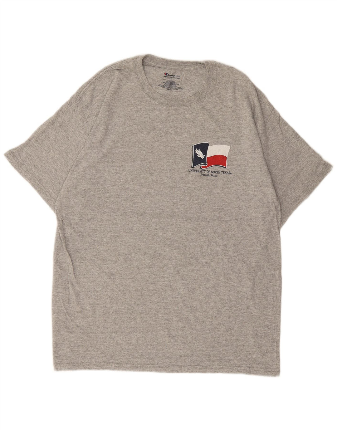 CHAMPION Mens Graphic T-Shirt Top Large Grey Cotton